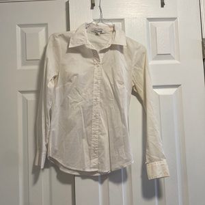 Forever 21 Ladies White Button Up Dress Shirt